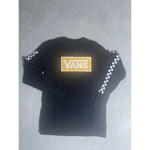 Vans Off The Wall Sidestripe Shirt Mens Medium Black Cotton Classic Fit Pullover